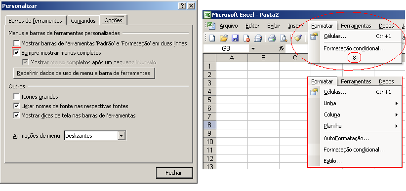 Excel Formatar Personalisar